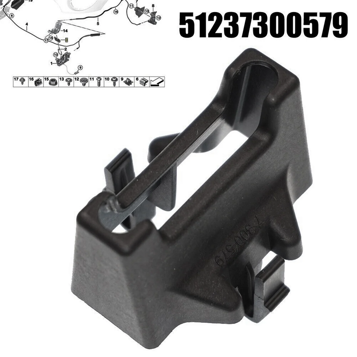 Bonnet Hood Lock Anti-Tamper Shield for MINI F55 F56 CABRIO F57 51237300579—L49A