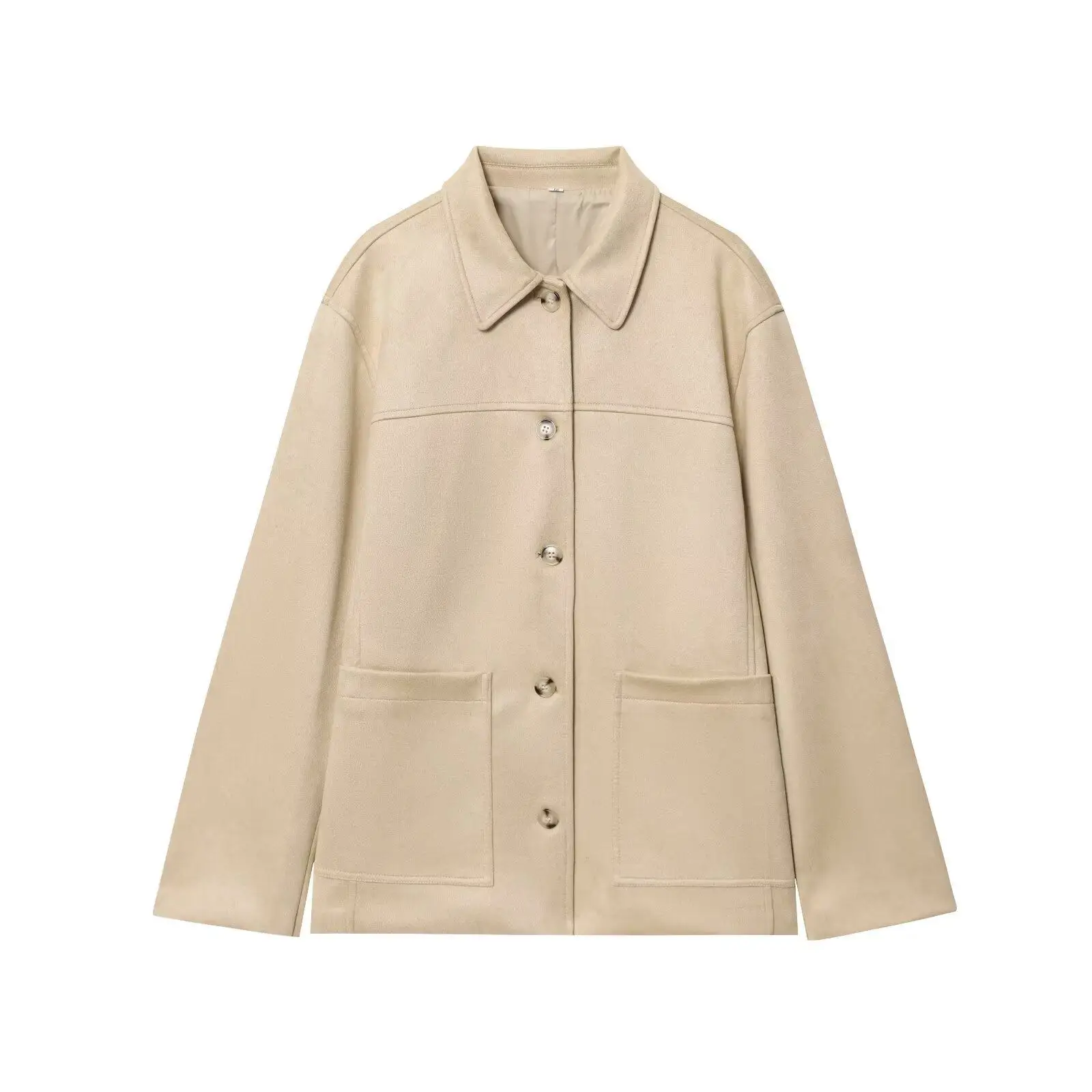 Capispalla Jaet in pelle da donna versatile Faionable ZR Autunno Nuovo arrivo 296906 Cappotto da donna in fibra di poliestere