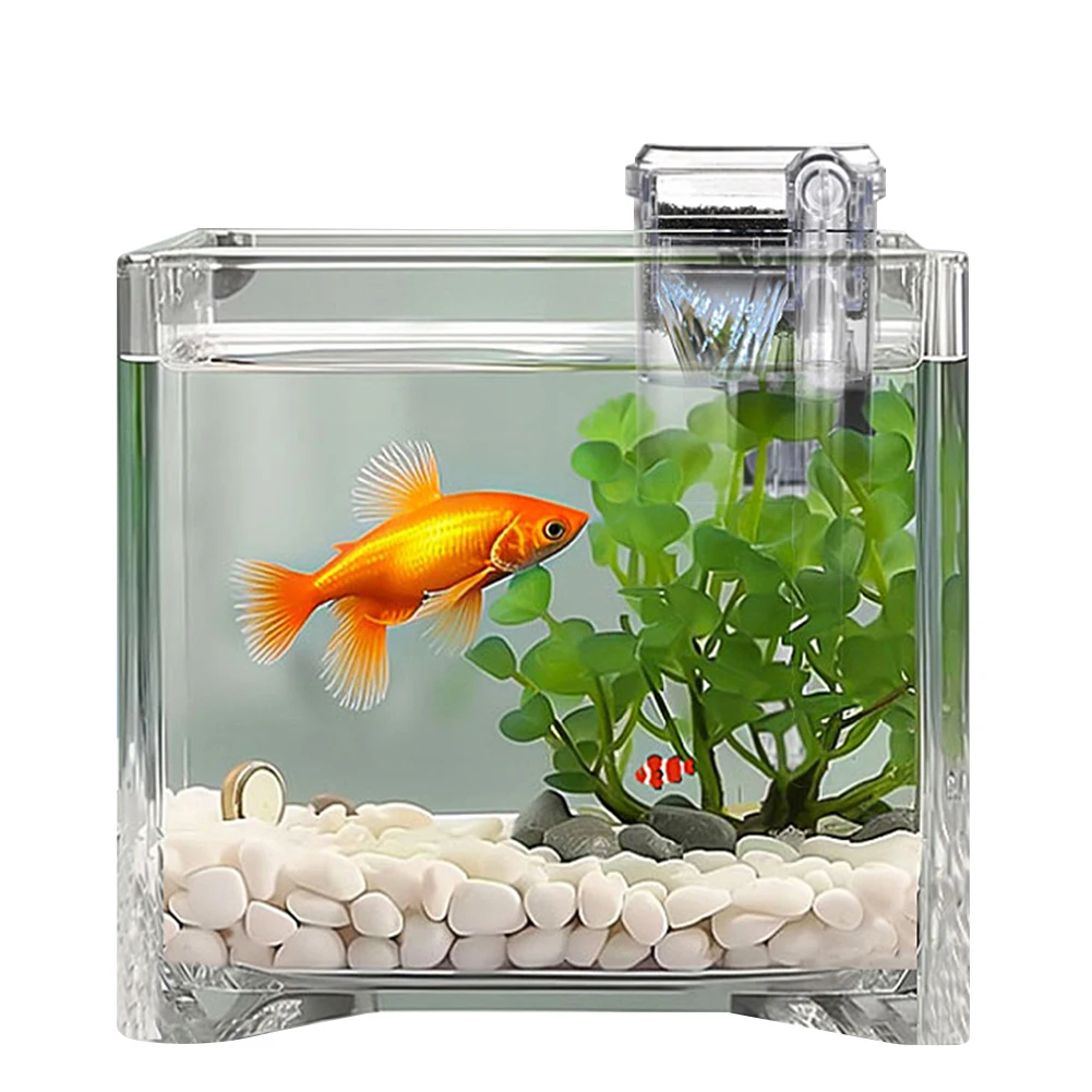 Fish Tank Suspended Filter Mini Filter Adjustable Water Flow Hang Up Filter Water Pump USB Plug In Fish Tank Accessories