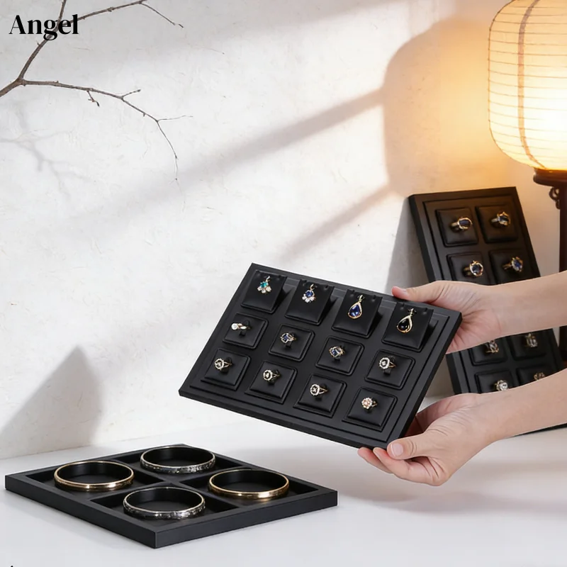 

Jewelry Appraisal Tray, Multi-Compartment Ring & Earring Display Tray for Shop Counter