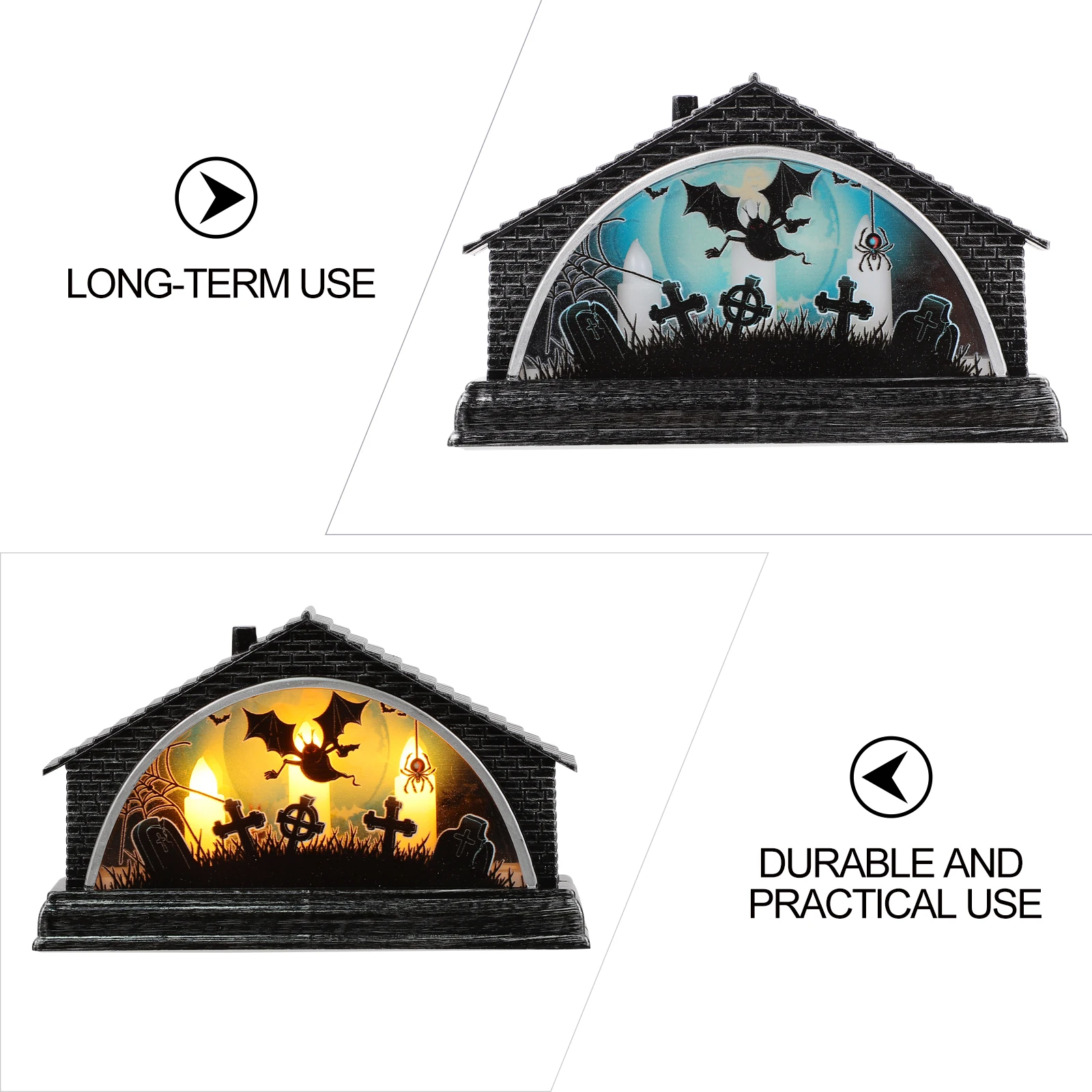 

LED Retro Small House Decoration Halloween Decorations Indoor Electronic Abs Child