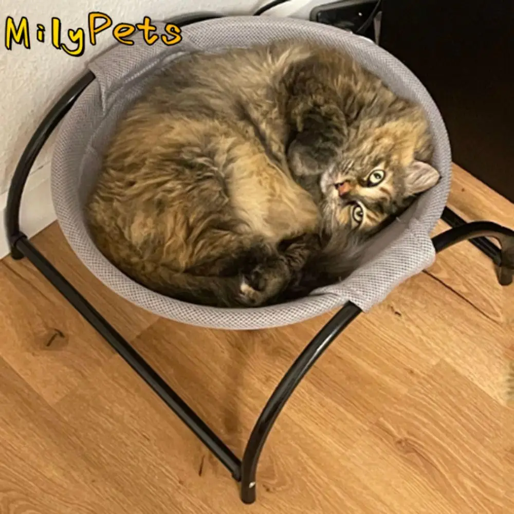 

Detachable Elevated Cat Hammock With Stand Breathable Cat Standing Bed Comfortable Washable Pet Sleeping Nest Winter
