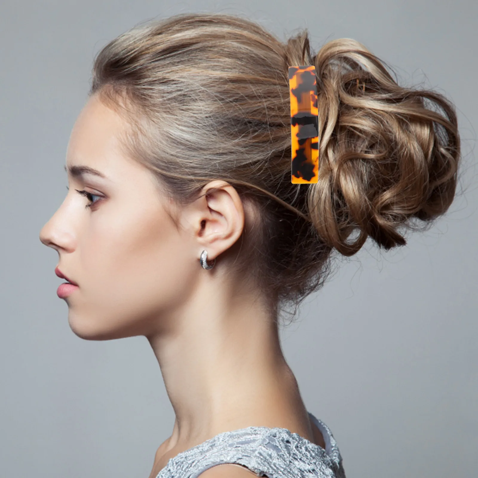 

2Pcs French Barrette Hair Clip Women Accessories Fashionable Stylish Ponytail Spring Clips Hair Clip Barrettes for Women