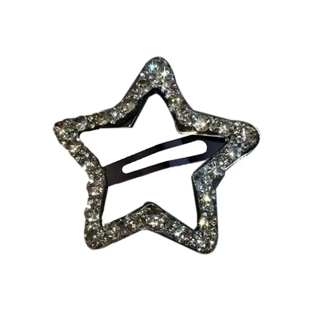 New Fashion Sparkling Five-pointed Star Hairpin Headdress Female Zircon Hair Clip Hair Korean Trendy Accessories Pentagram B9T1