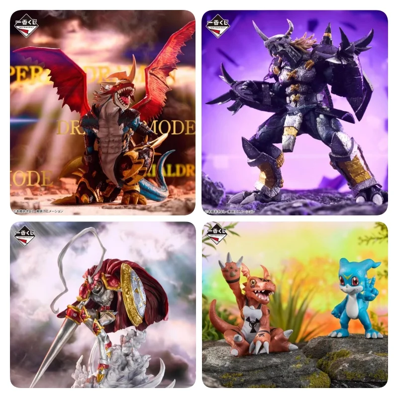 

Original Bandai Digimon Adventure Radiance Blooms Black War Greymon Dukemon Imperialdramon V-Mon & Guilmon Action Figure Gifts