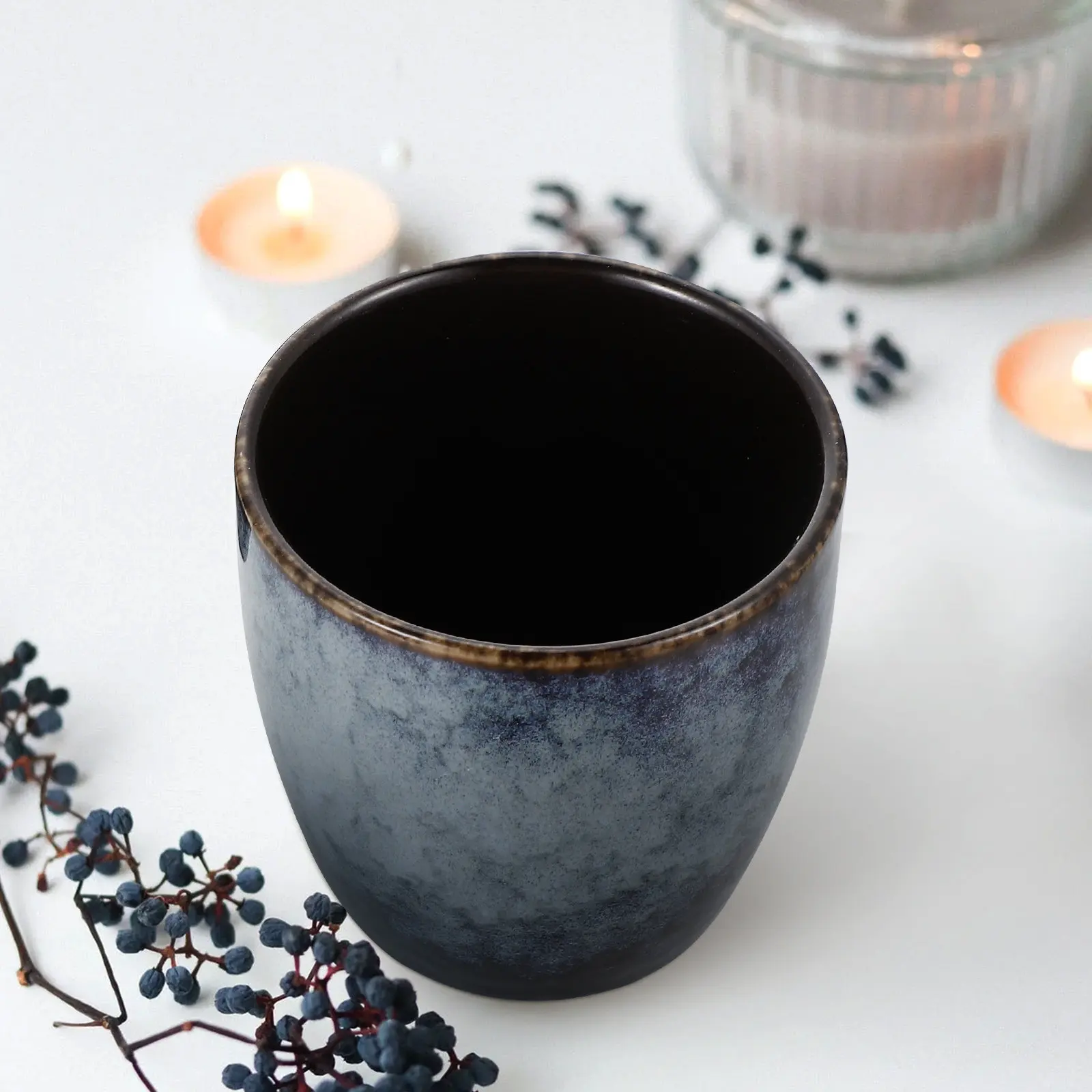 

2 шт. керамические чайные чашки в винтажном стиле, изящные одиночные чашки для жасминового зеленого чая, для дома или офиса, керамическая посуда для чая