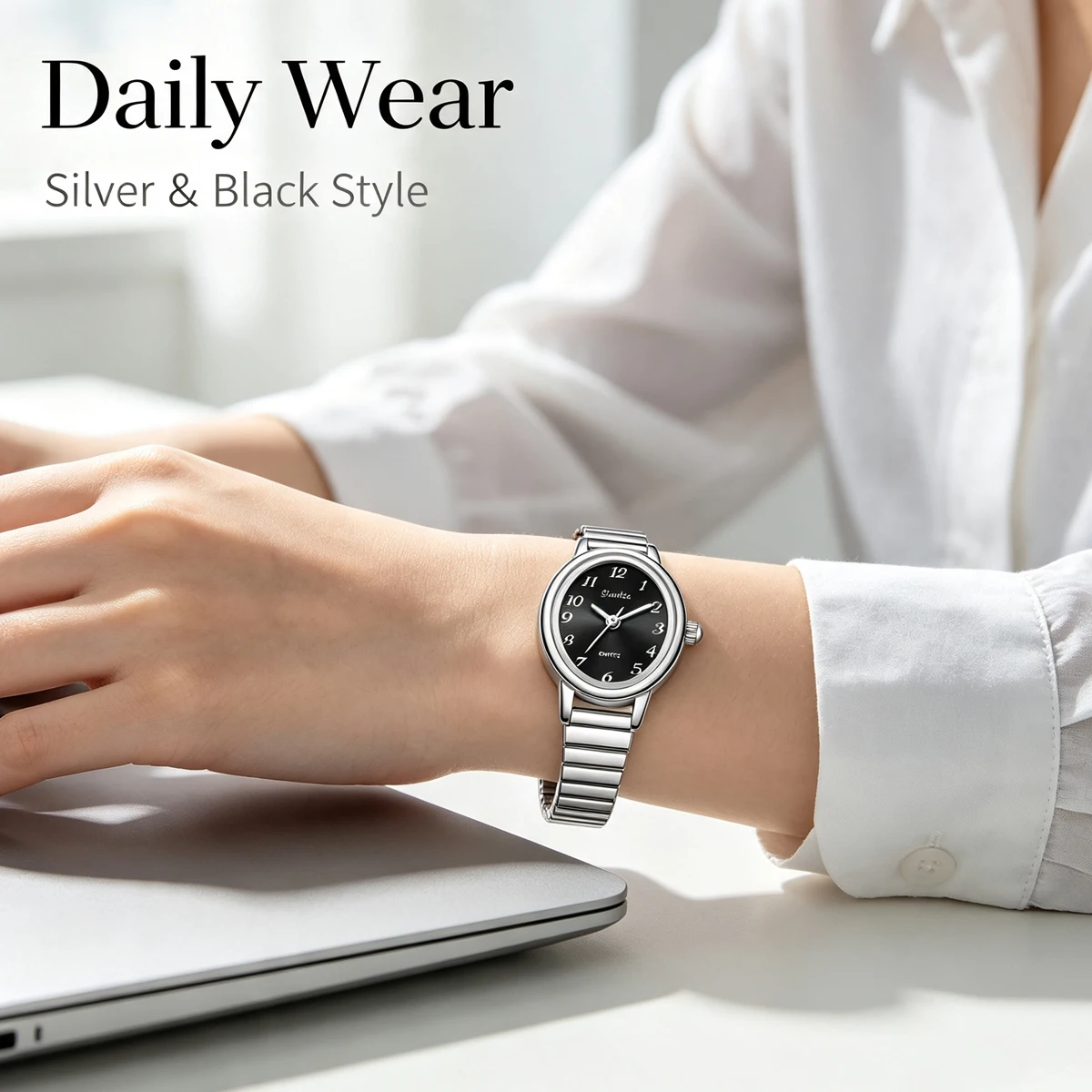 SUNKTA Women Watches Luxury Fashion Ladies Quartz Watch Waterproof Luminous Date Stainless Wristwatch Girlfriend Lovers Gift