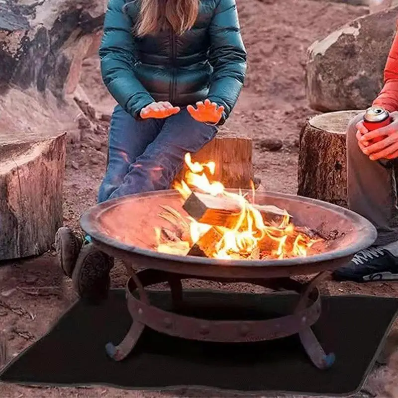 Fireplace Mat Fireplace Floor Protector Under Grill Mat For Outdoor Grill Fireproof Mat Fireplace Mat Fire Pit Mat Waterproof