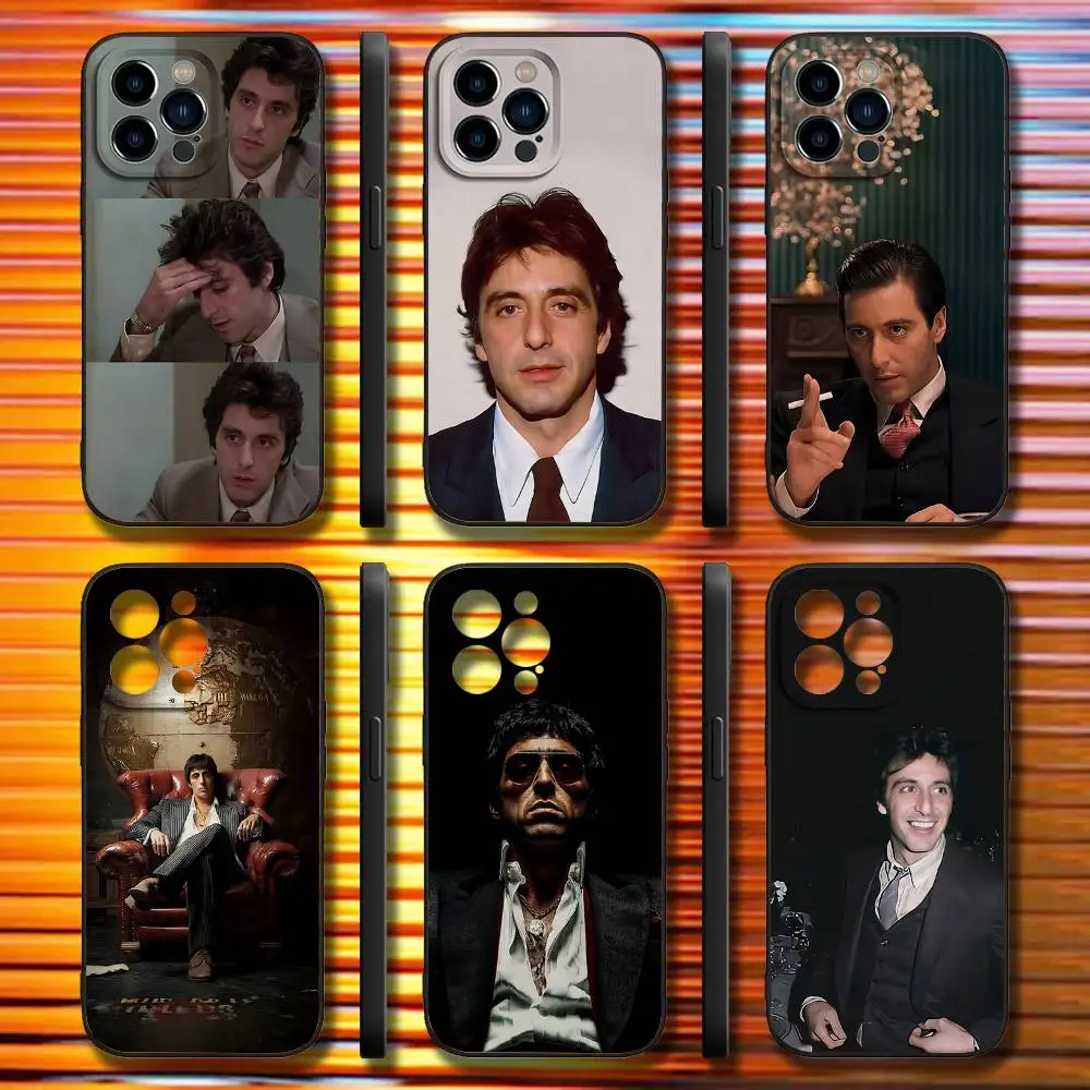 

Al P-Pacino Phone Case For iPhone 16,15,14,13,12,11,Pro,Max,Plus,X,XS,SE4,E,Mini,Soft Black Case