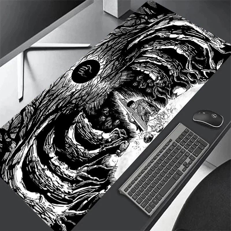 Gaming Accessories Varmilo Keyboard Computer Mousepad CS GO LOL Big Mouse Pad Berserk Guts Anime Dywan Gamer 90X40 XXL Desk Mat