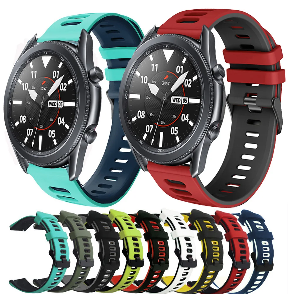 

20mm 22mm Sport Strap For Samusng Galaxy 3 45mm 41mm/Watch 42mm 46mm/Gear S3 Bracelet Silicone Band For Amazfit GTR 3 2E Correa