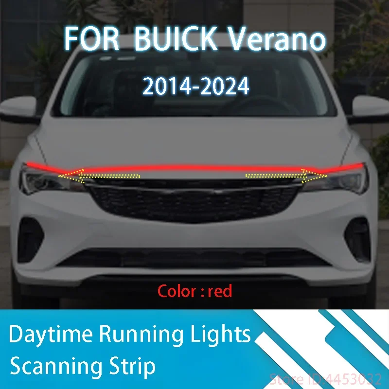 DRL Start Scan Strips Light FOR	BUICK	Verano	2014-2024	  Car Hood Light   Decorative Ambient Lamp 12V 59 Inches Waterproof