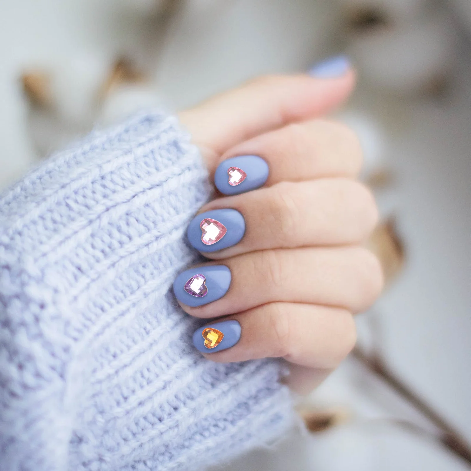 1 set 1 Set Heart Shaped Rhinestones Diy Nail Art Decor Manicure Accessories For Home Use Nail Art Supplies Decorations