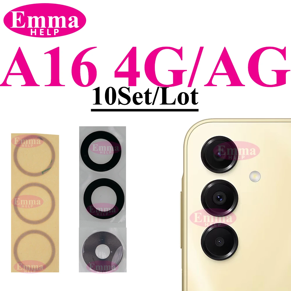 10 Stück Rückkamera-Glaslinse Ersatz für Samsung A56 A55 A54 A36 A35 A34 A26 A25 A24 A16 A15 A06 A05s A05 A14 mit Kleber – Detail 5