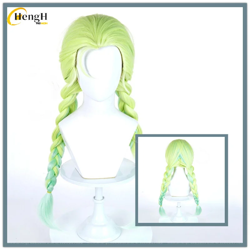 In Stock Game Gunsmith Synthetic Hair Long 75cm Mixed Color Double Braids Cosplay Wig Heat Resistant Hair Halloween Party Wigs