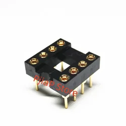 10pcs 100% New Original  8P fully gold-plated round hole IC8-pin base DIP-8 round pin operation amplifier socket