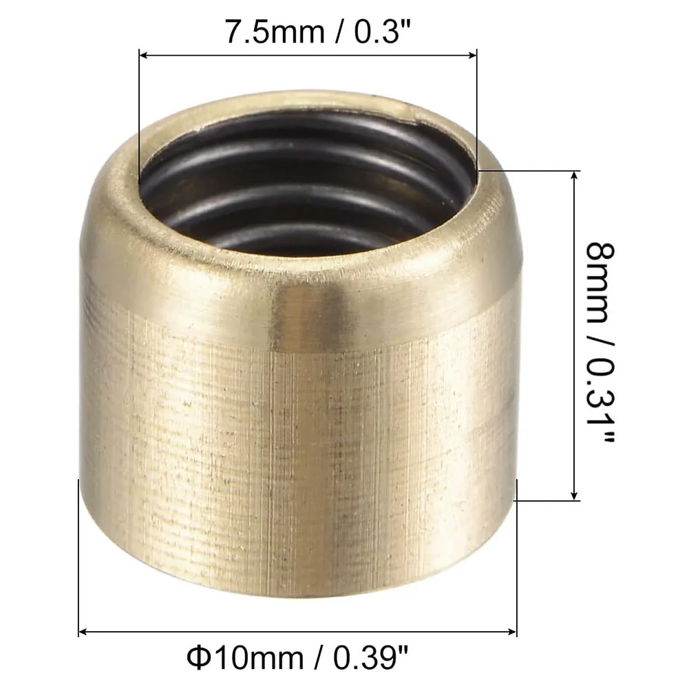 Cubierta de taza de aceite de cobre de 1 piezas, inyección de presión recta, taza de aceite de pezón de grasa, 4x5mm, 6x6mm, 6x6mm, 12x12mm