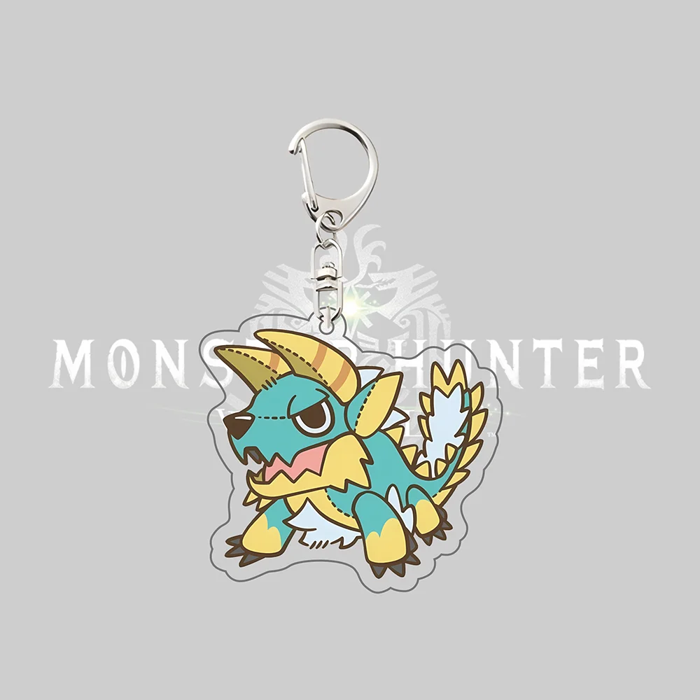 Monster Hunter World Stitched-Art Acrylic Keychains - Kawaii Monster Charms for Keys, Bags & Lanyards - Perfect Hunter's Gift
