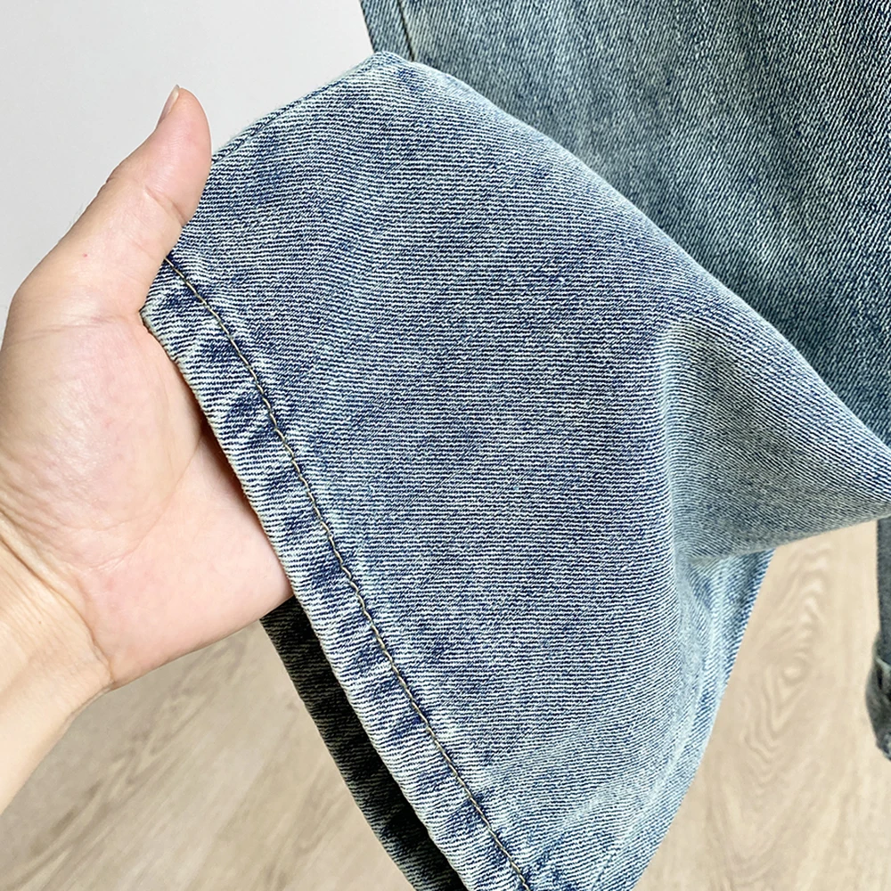Damskie ogrodniczki jeansowe na jesień 2025, koreańskie, jednolite, vintage, proste kombinezony, codzienne, uniwersalne, do pracy, długie jeansy, streetwear