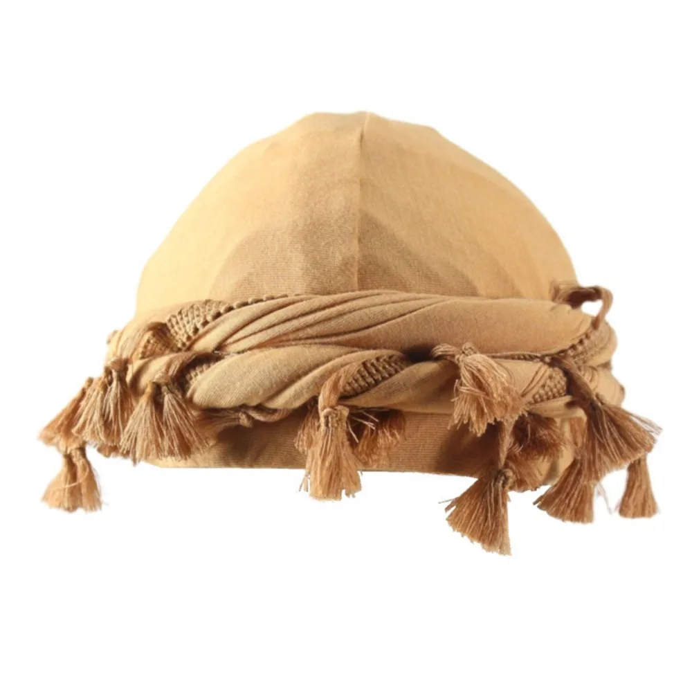 

Solid Tassel Punk Bandana Hat Burr Trim Fringe Twisted Tail Hat Docker Hat Double Layer Men Braid Hat Hiking