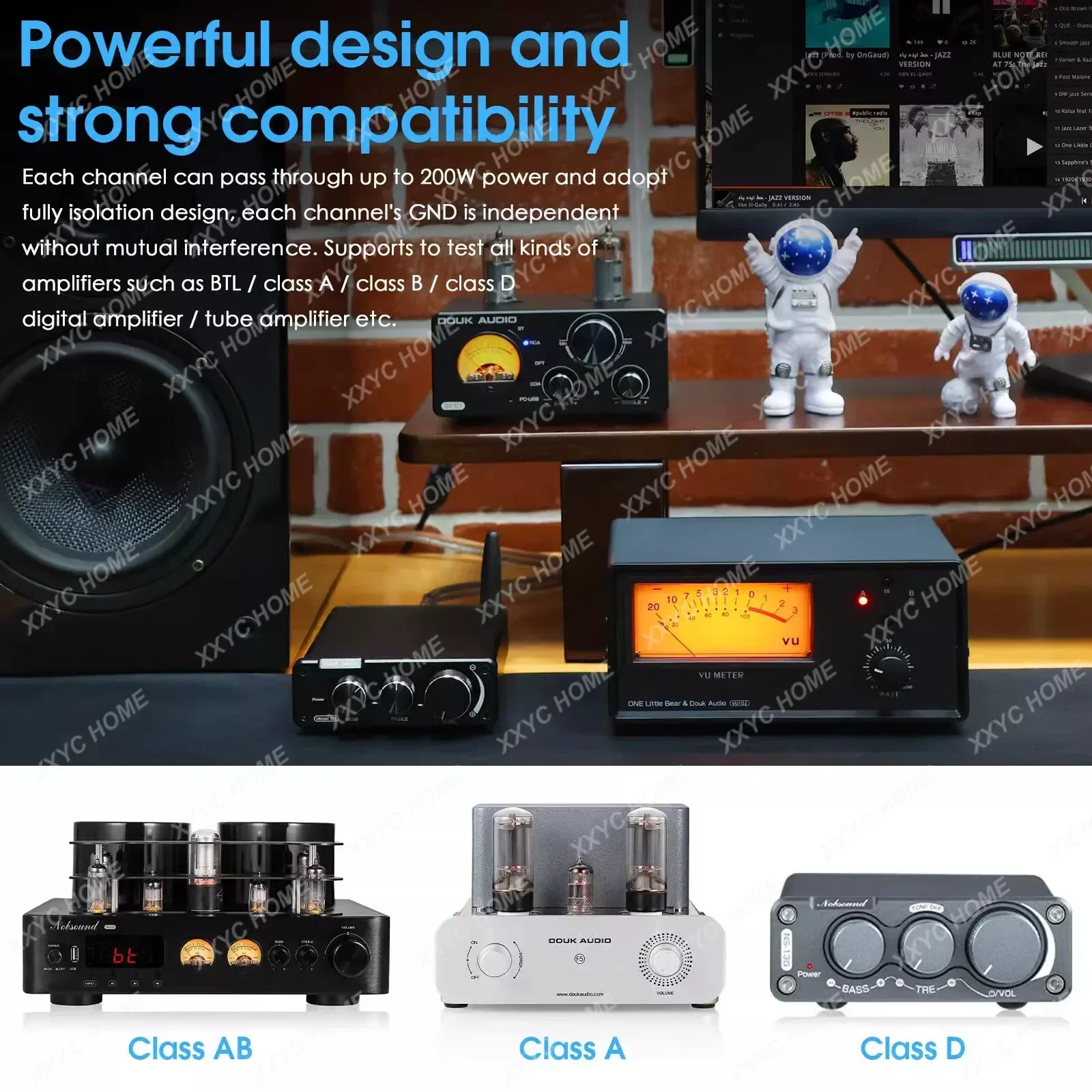 VU102 1-IN-2-OUT Audio Switcher Box 2-IN-1-OUT Selecter for with IR Remote Control VU Meter