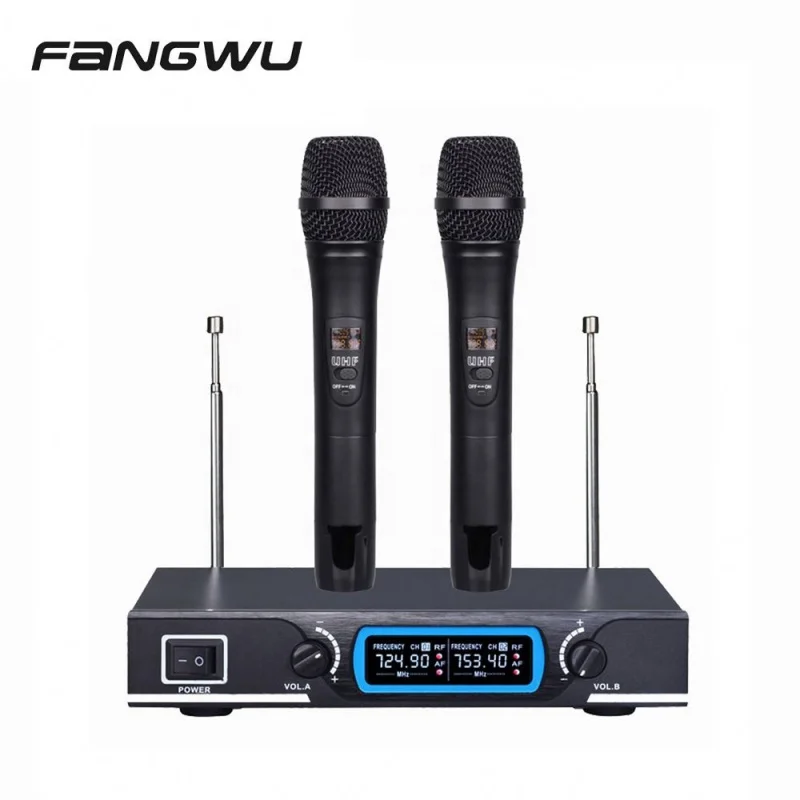 

Factory Sure Cordless Uhf Dual Channel Monitor Mic Wireless