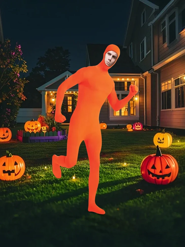 كامل ارتداءها مفتوحة الوجه تمتد الكبار زي Zentai تختفي رجل بدلة للجسم للرجال النساء هالوين كرنفال تأثيري حلي
