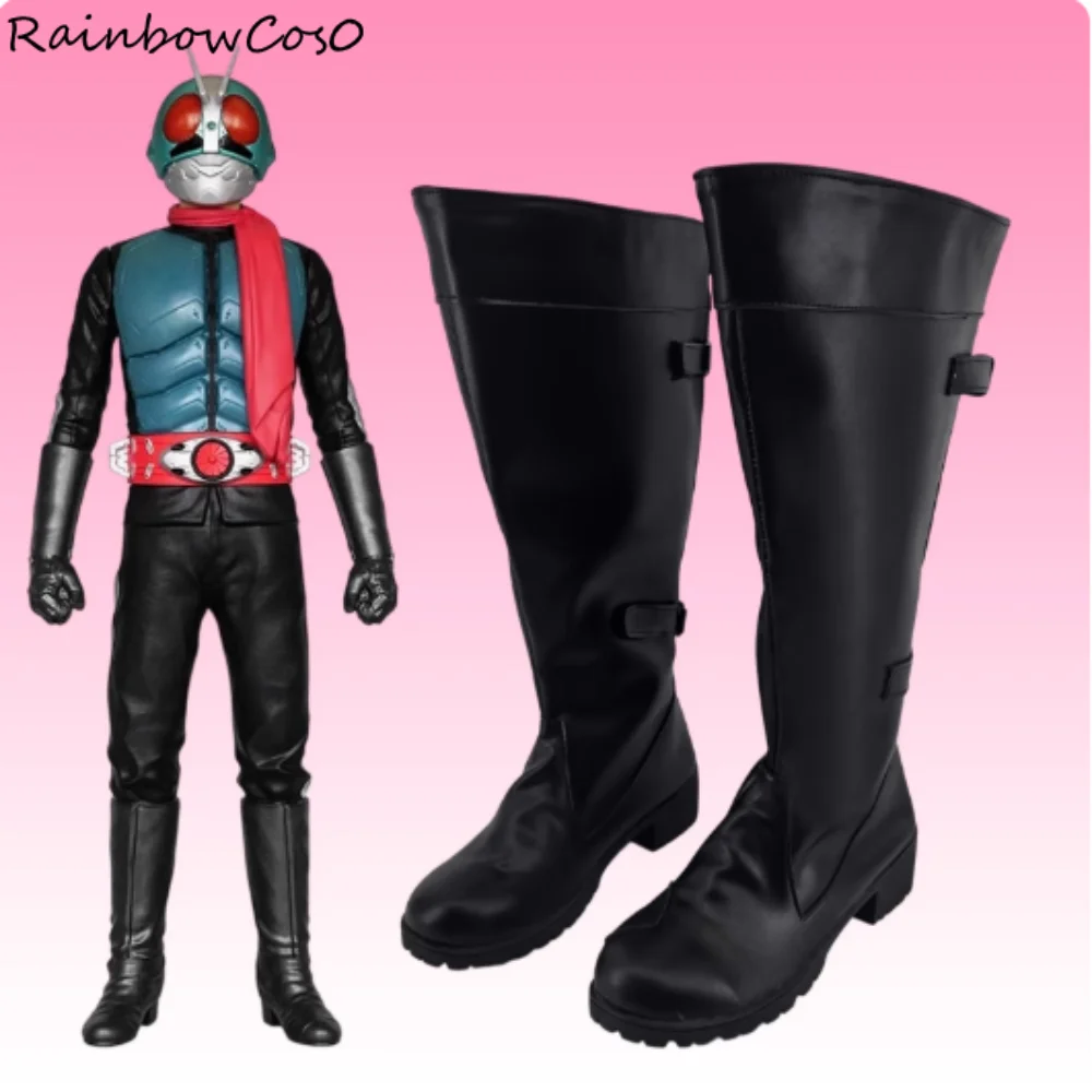 

Masked Rider No 2 + 1 Обувь для косплея Сапоги Игра Аниме Вечеринка Хэллоуин RainbowCos0 W5257