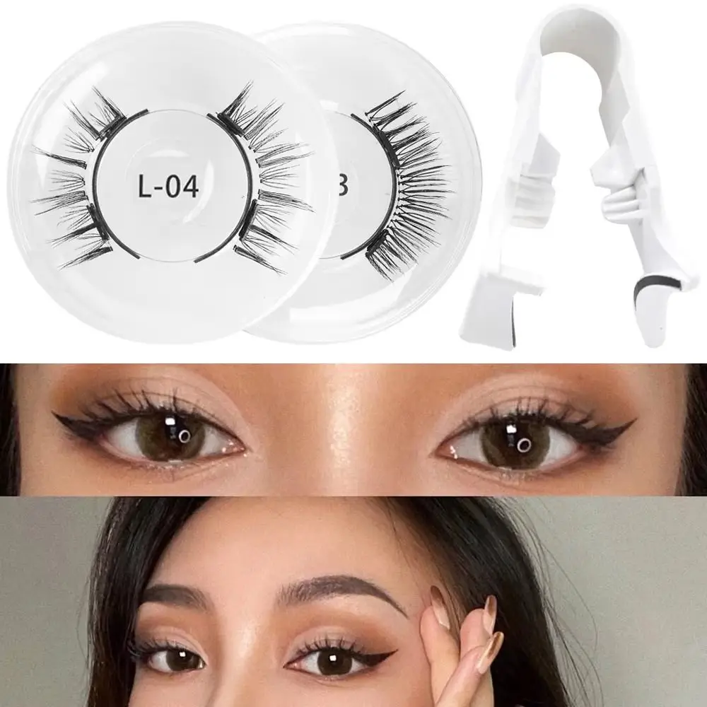 رموش مغناطيسية متكررة مع قضيب لا يتطلب غراء رموش مانغا طبيعية سهلة الاستخدام رموش Wispy للنساء #4