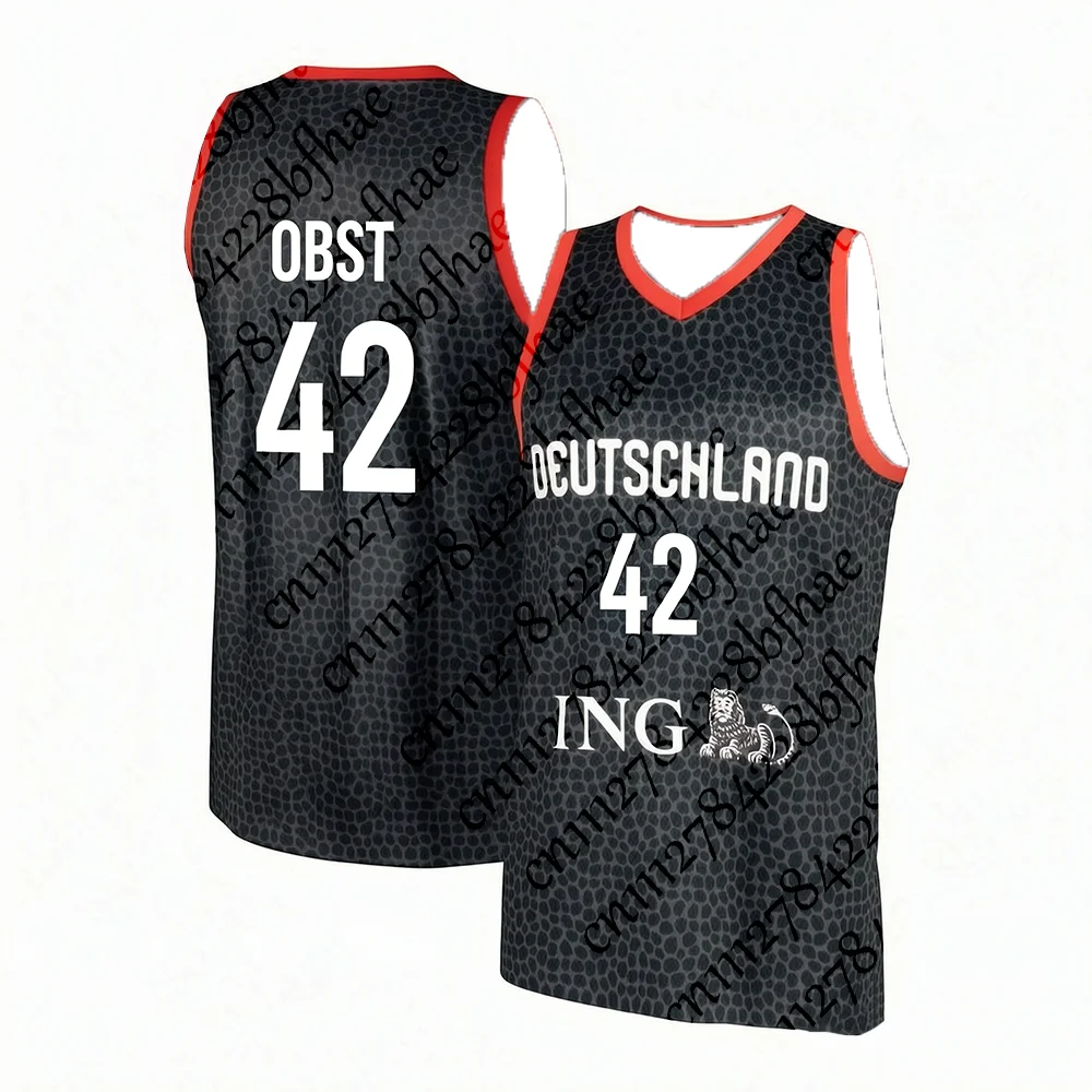 Sommer-Sportwettkampf Deutsches Basketball-Tanktop Schnell Trocknend Atmungsaktiv Outdoor Dünnes Athletik-Oberteil für Erwachsene und Kinder – Detail 1