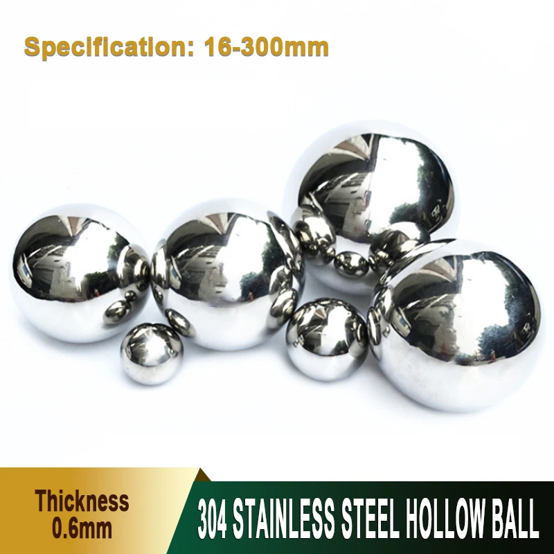 

1-20Pcs Diameter 16mm~300mm Thick 0.6mm 304 Stainless Steel Hollow Circular Ball for Home Courtyard Indoor Staircase Decoration