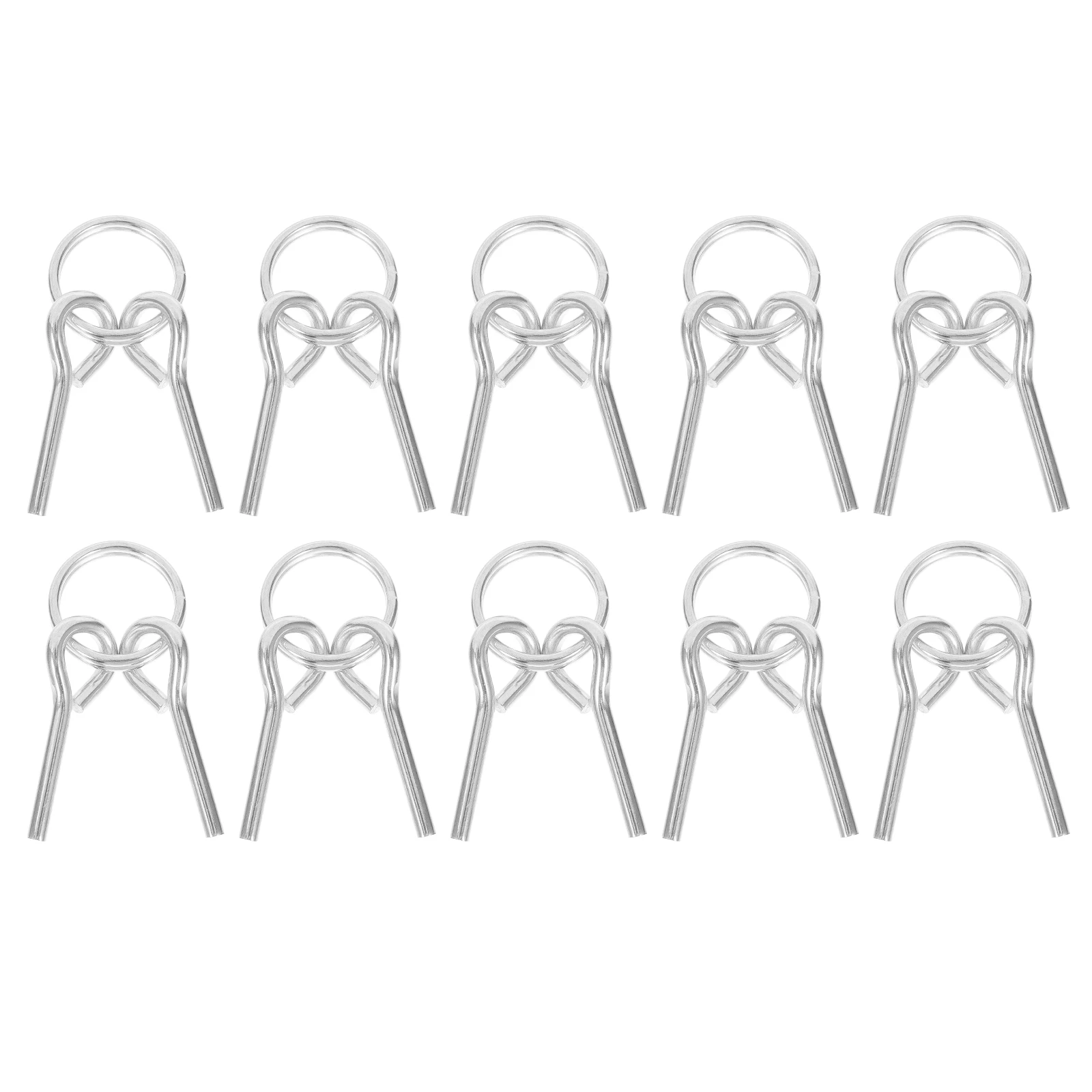 

10pcs Tent Pegs Set Aluminum Camping Outdoor Connect Rope Portable Floor Grass Boundary Markers Yard Anchors