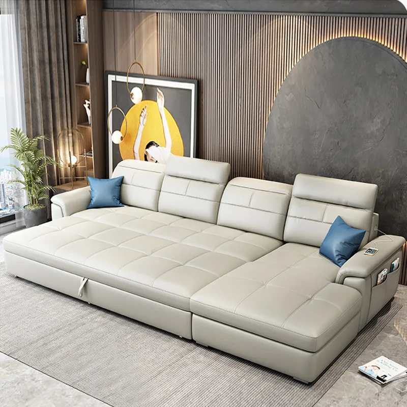 

Multifunctional folding sofa bed small apartment corner living room sofa