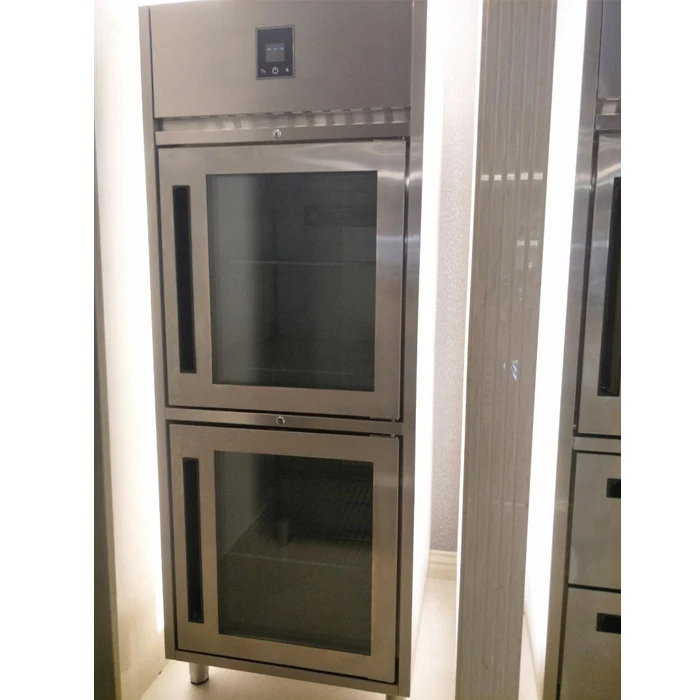 GN 1/1 & 2/1 Commercial Refrigerated Chiller Cabinet Stainless Steel Fridge Freezer With Glass Doors