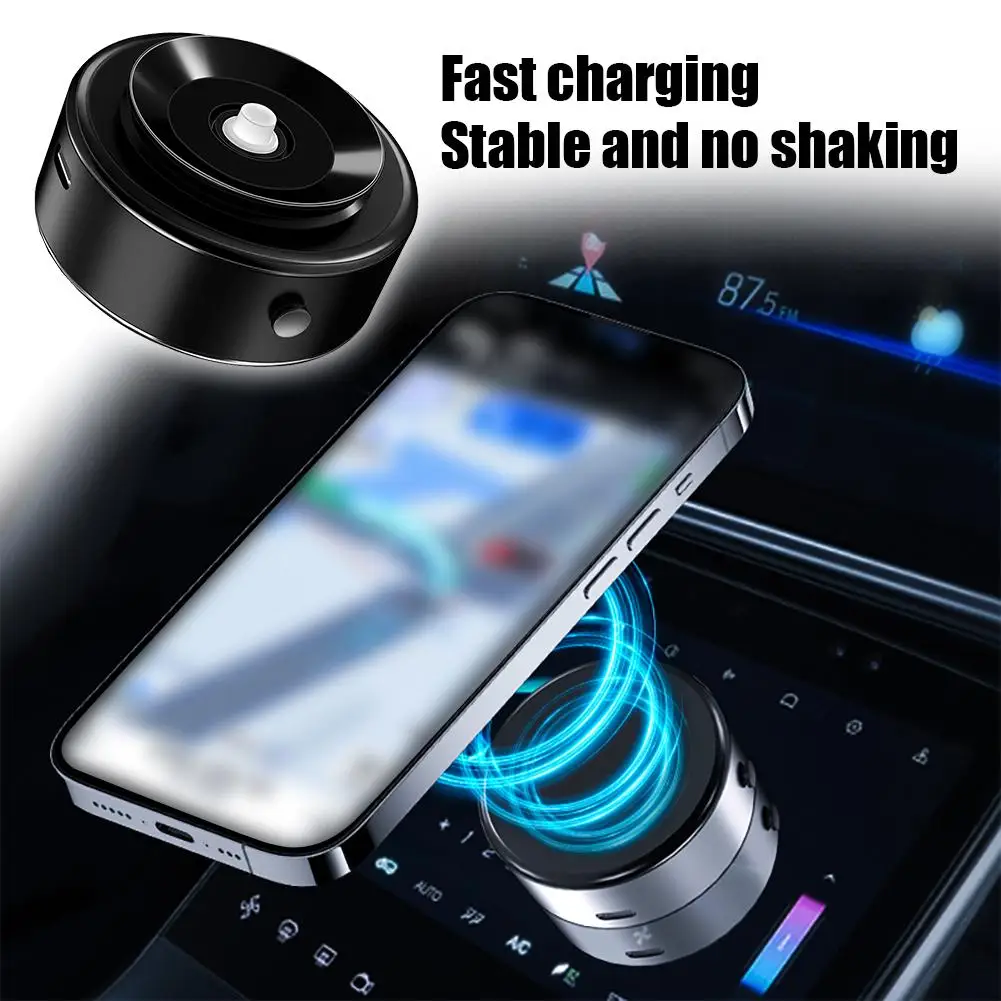 Electric Vacuum Magnetic Suction Car Phone Mount Wireless Charging Car Mount Car Interior Accessories Suction Cup Instrument