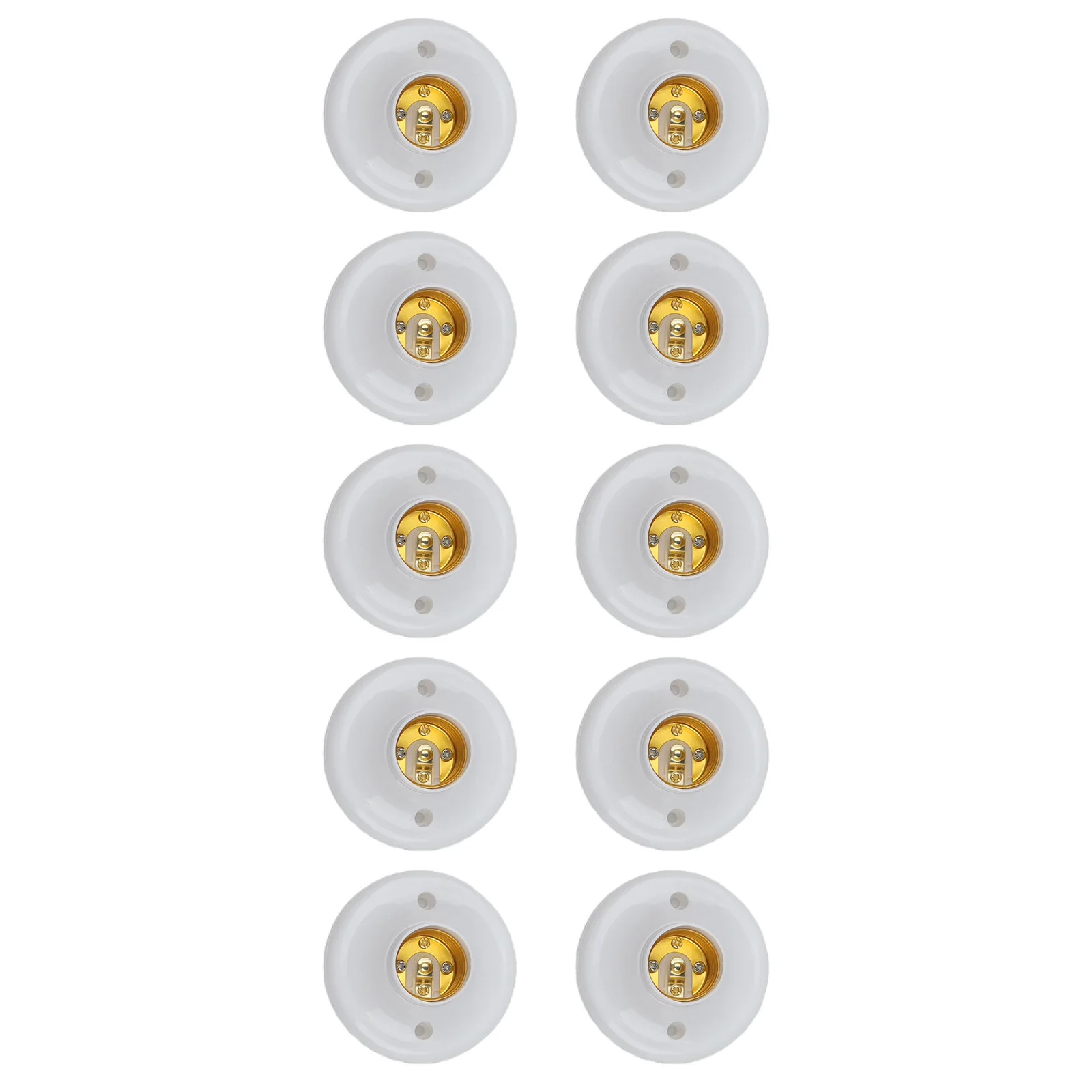 10pcs E27 Lamp Socket with Screw Terminals for Medium Base Bulbs Compatible with Pendant Lights Fixtures and Display Lighting