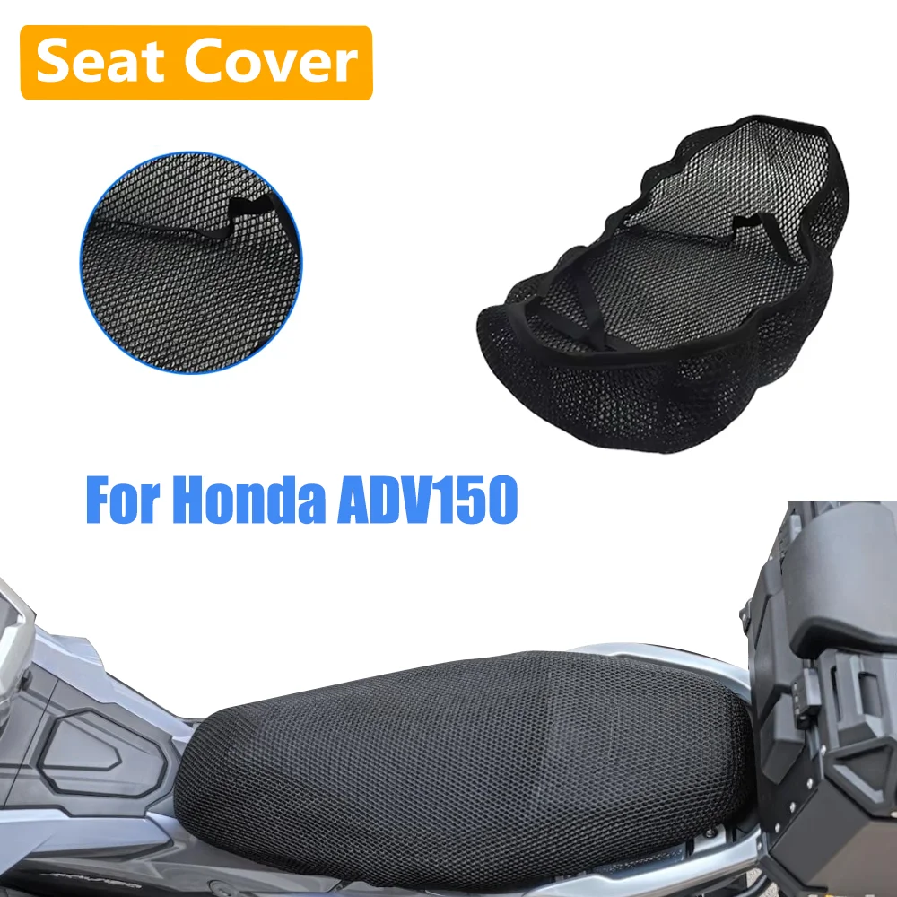 

For Honda ADV150 ADV 150 ADV-150 Motorcycle Accessories Seat 3D Sunscreen Breathable Mesh Cushion Anti-Slip Seat Cover