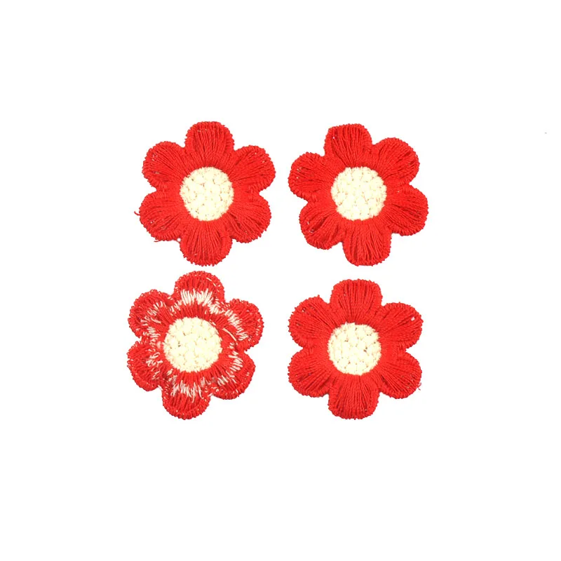 20 stks 31mm Klassieke Nieuwe Kleurrijke Borduren Bloem Patches Kleding Haarspeld Applicaties Naaien Accessoires DIY Scrapbooking Ambachten