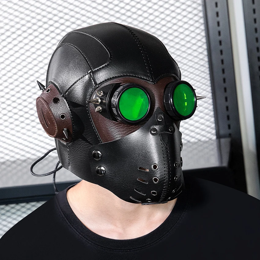 

Противогаз из искусственной кожи, средневековый стимпанк, доктор чумы, Хэллоуин, косплей, готический фестиваль, забавное лицо, карнавал, маскарадная маска для вечеринки