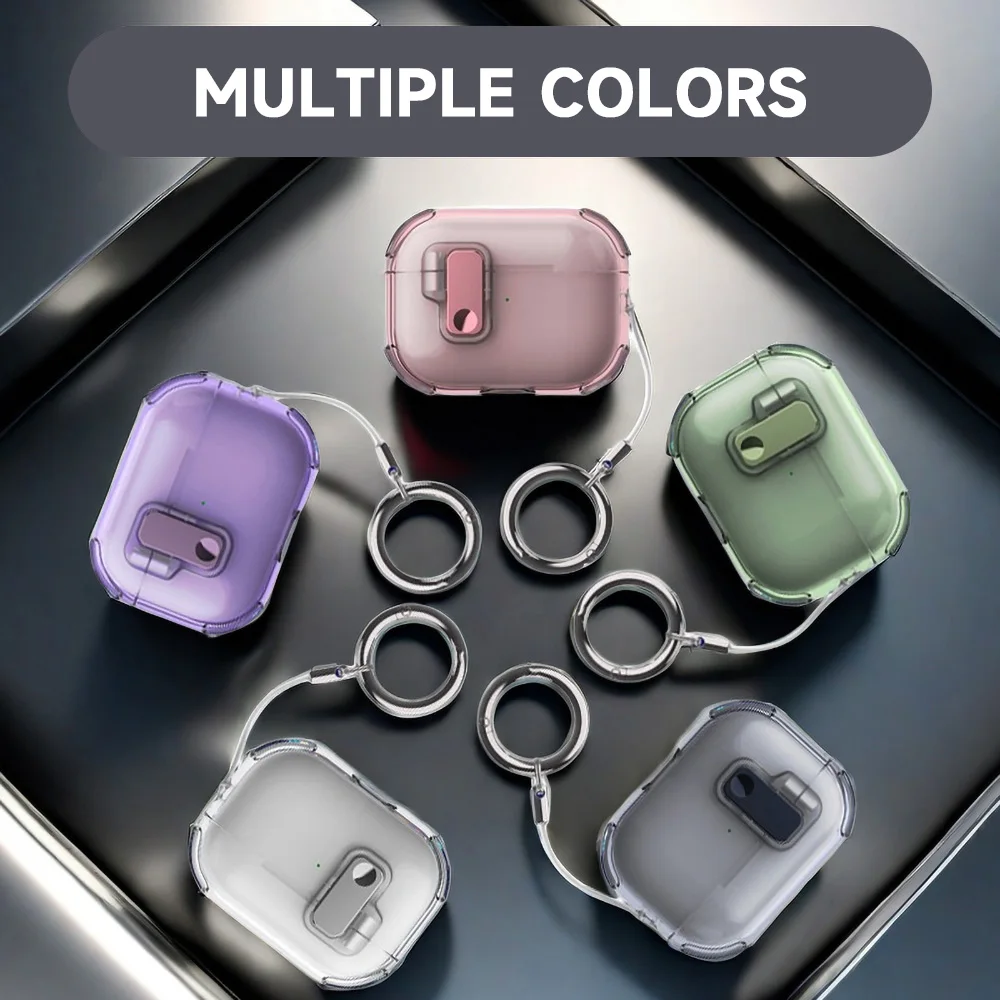Transparent Crystal Wireless Bluetooth Earphone Case For Airpods Pro 2 2nd TPU Clear Switch Lock Cover Airpods 4 3 2 1 Funda - view 5