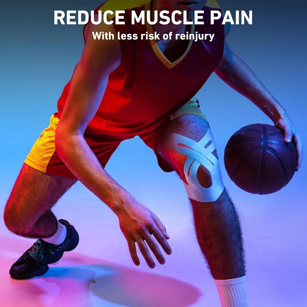 10 pièces/ensemble bande de kinésiologie pour les genoux, bande imperméable et élastique, respirante, bande athlétique de stabilité pour la course, la randonnée, l'équitation