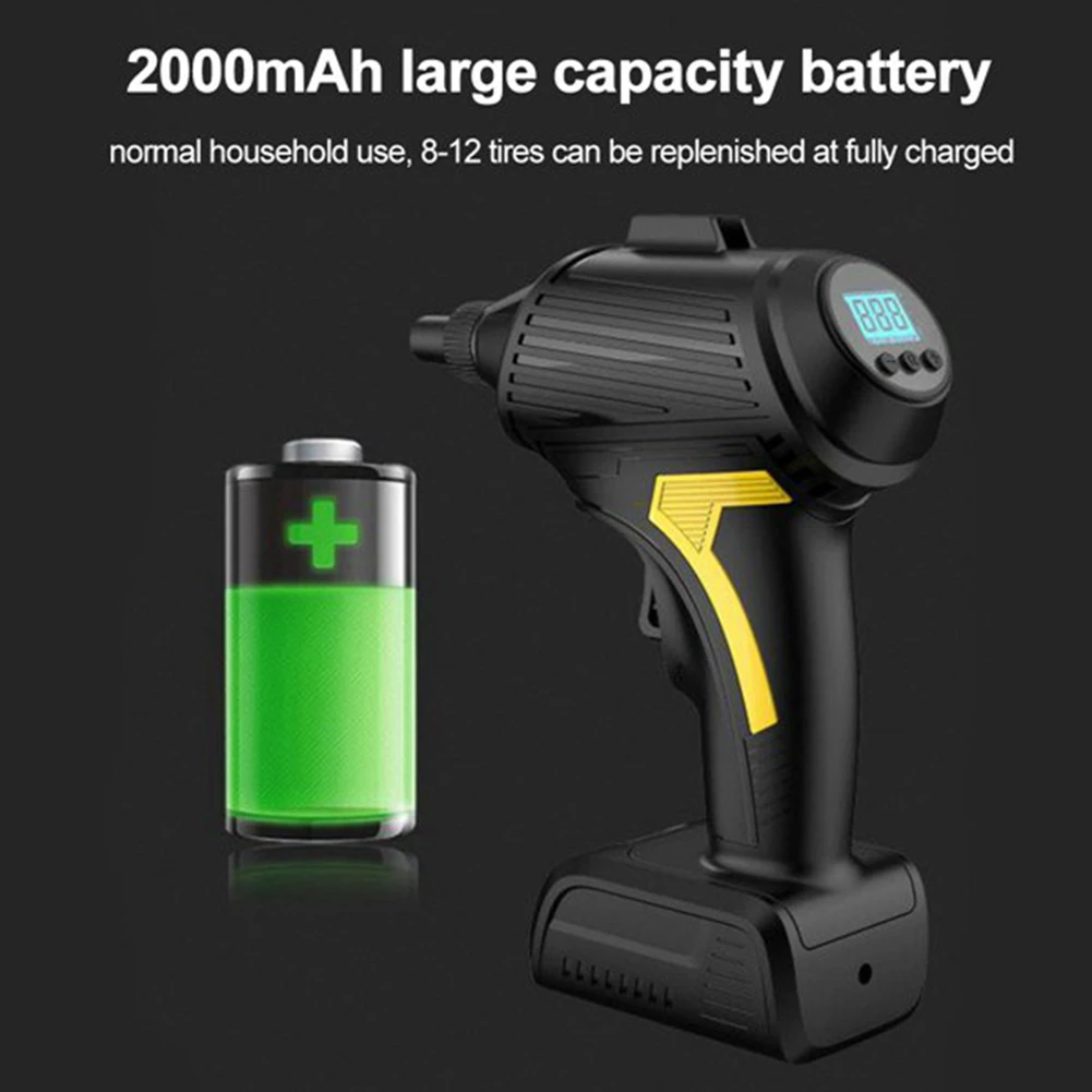 Portable Air Compressor Tire Inflator Rechargeable Tire Pressure Gauge 12V/150PSI For Car Bicycle Air Mattresses Airboat-AS55