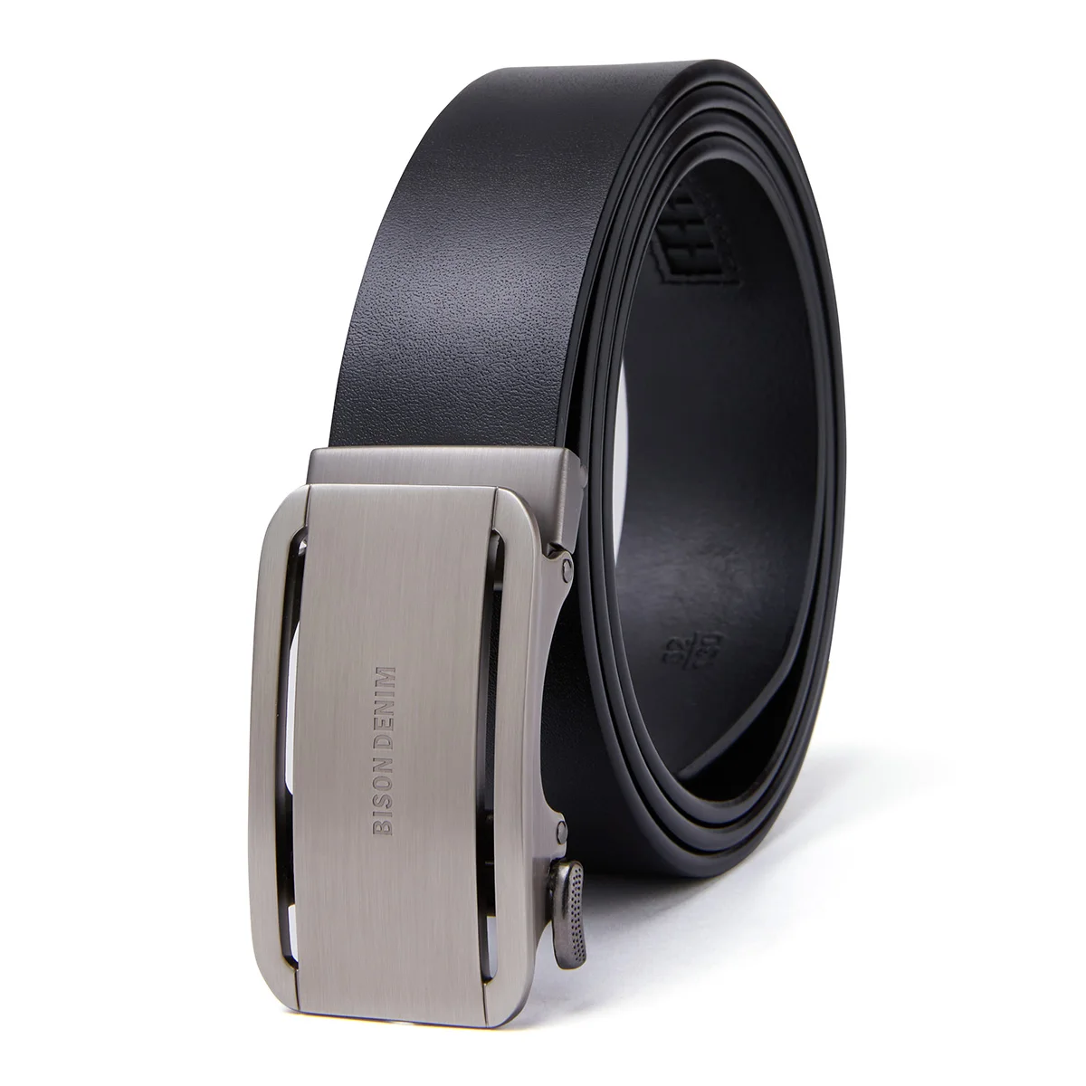 BISON DENIM Men Belts Automatic Buckle Belt Genune Leather High Quality Belts For Men Leather Strap Casual Buises for Jeans