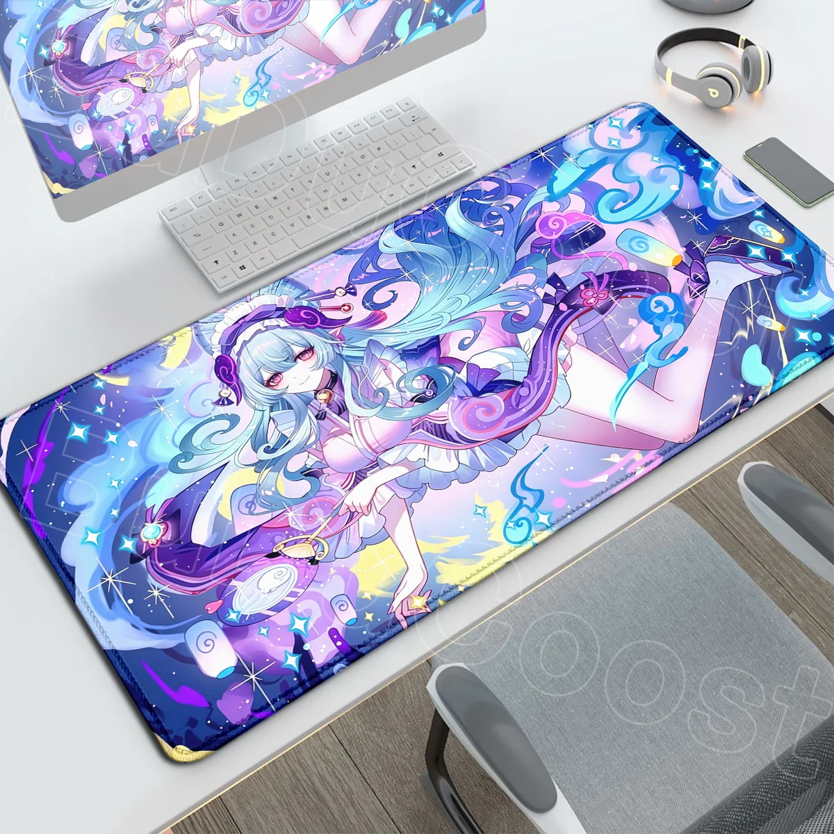 XXL Anime Mizuki Yumemizuki Desktop Mat E-sport Gaming Locking Edge Mousepad New Genshin Impact