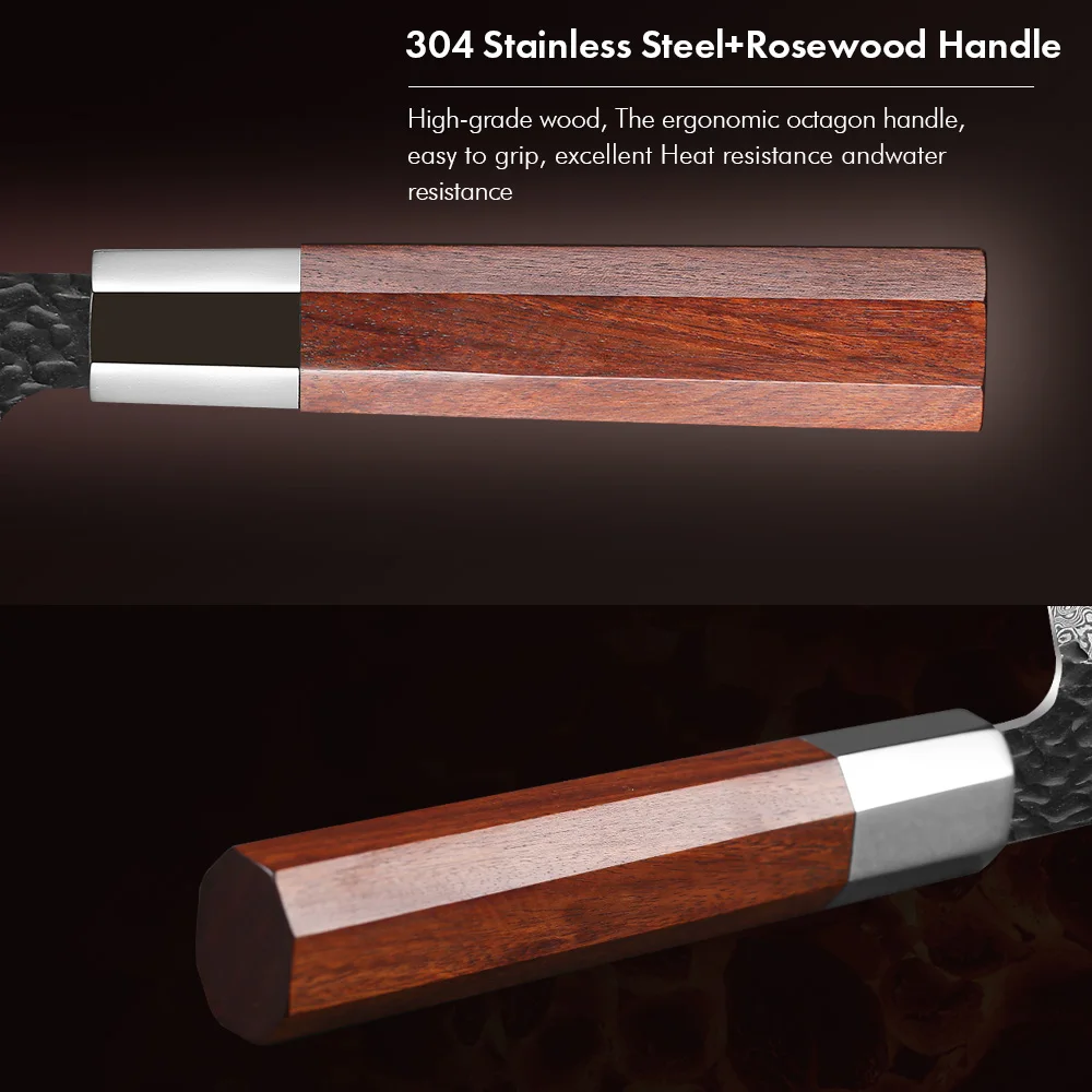 Couteau de Chef Kiritsuke japonais de 8.2 pouces, en acier damas, coupe tranchante, couperet à viande et légumes, couteaux de cuisine professionnels forgés à la main
