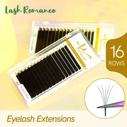 Eyelashes Extensions Natural Look 16 Rows Individual Soft Eyelash Korean PBT Easily Pick Up