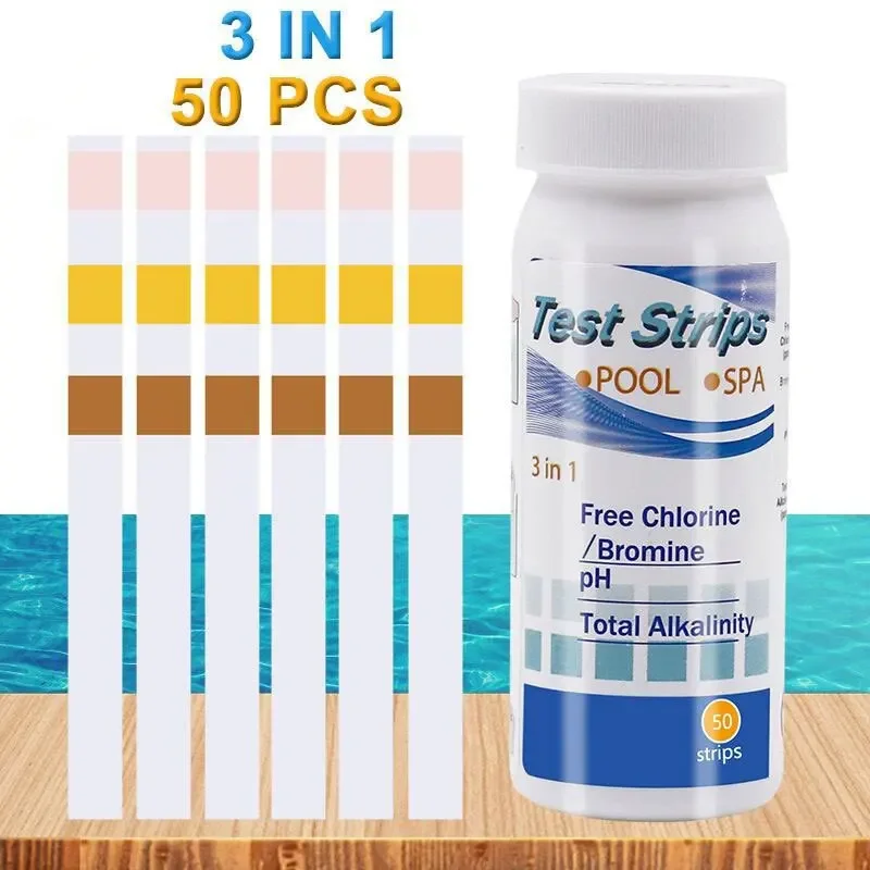 Chlor PH-Teststreifen SPA Schwimmbad Aquarium Aquarium Wassertester Papier Restchlor PH-Wert Alkalität Härte