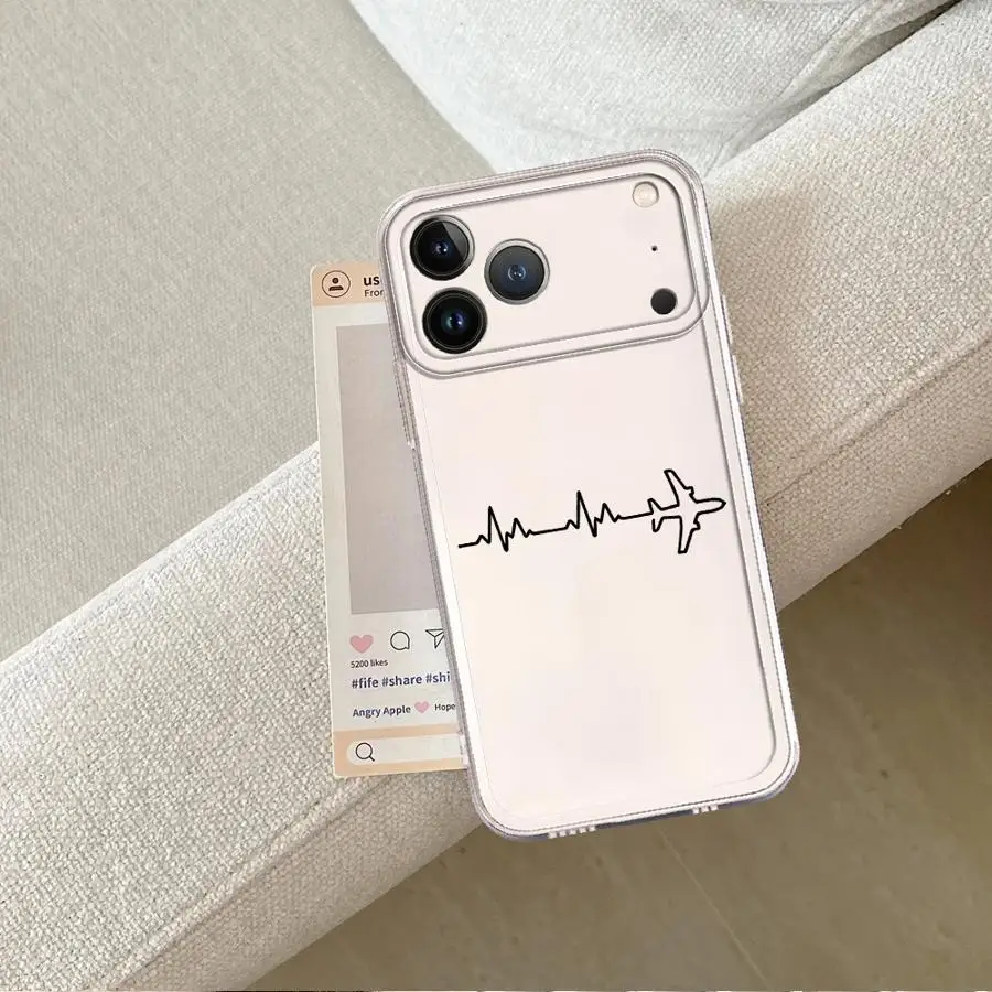 Flight Route Case for iPhone 17 Pro Max 7 8 14 Plus Air 13 12 Mini 11 XR 16 15 XS Soft Phone Cover