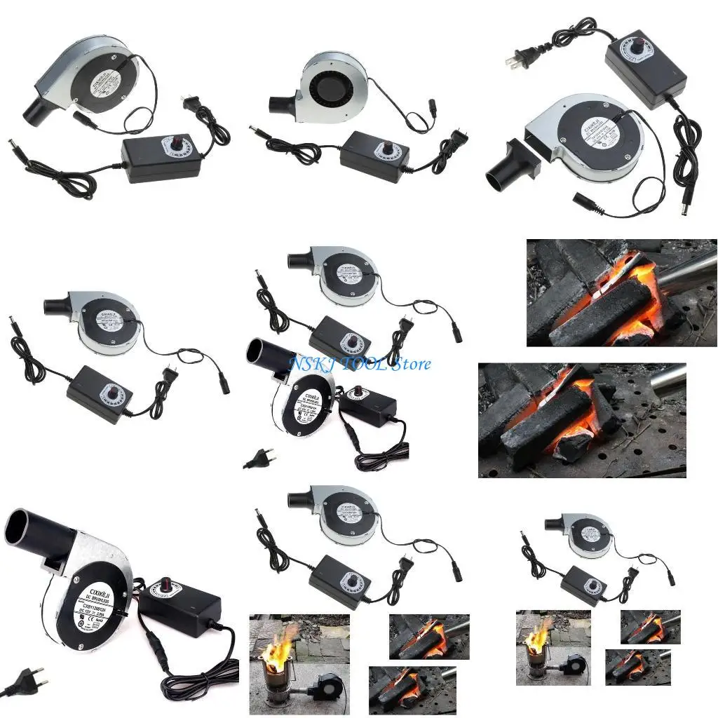 

L8RC 25W Brushless Blower AC100-240V 50/60HZ Input BBQ Fan Portable Blower