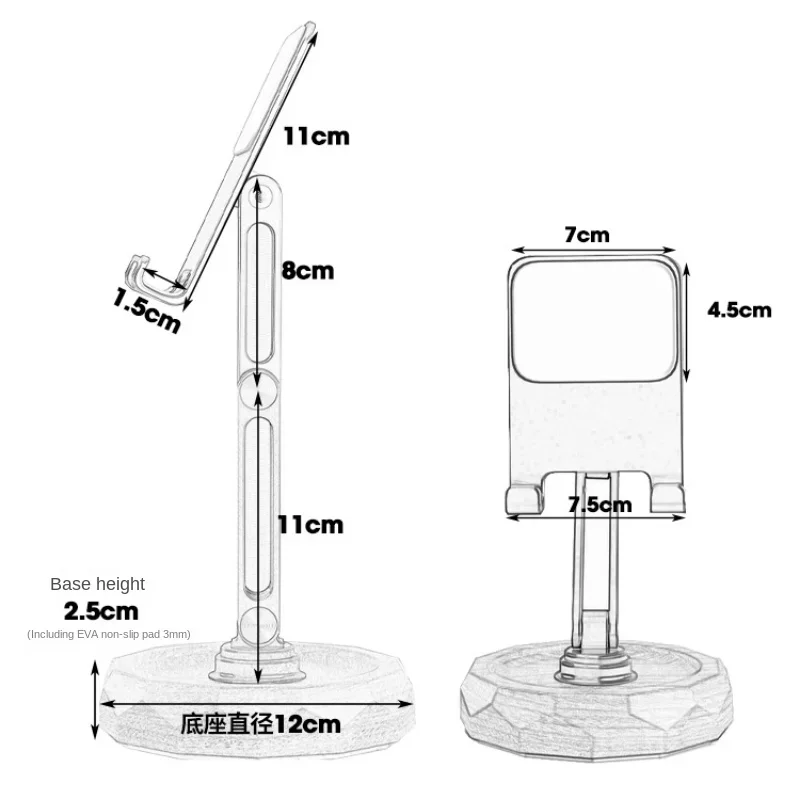 Creative Rotating Mobile Holder, Minimalist Wooden Desktop Stand, Universal Folding, IPad Support, Versatile Stand, Handy